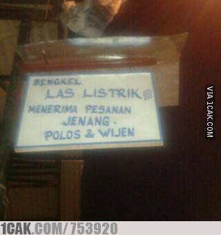 11 Spanduk iklan bengkel ini nggak biasa, bikin susah nahan tawa