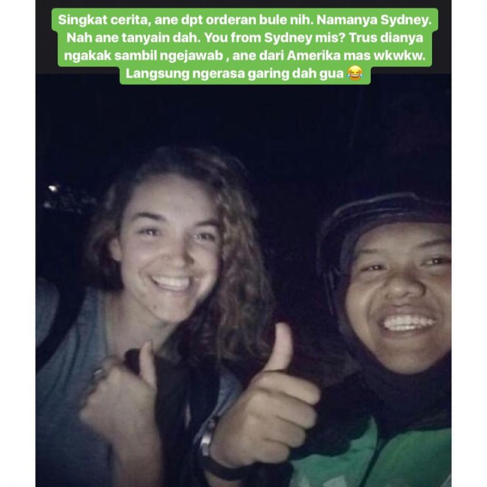 10 Curhat lucu driver ojek online habis antar bule ini kocak abis