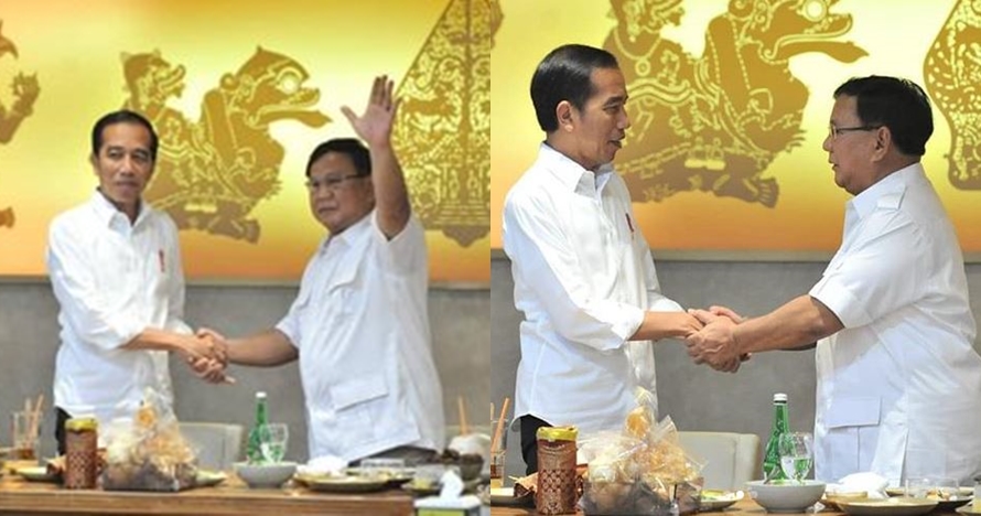 Momen Jokowi & Prabowo makan sate bersama di Senayan FX Sudirman