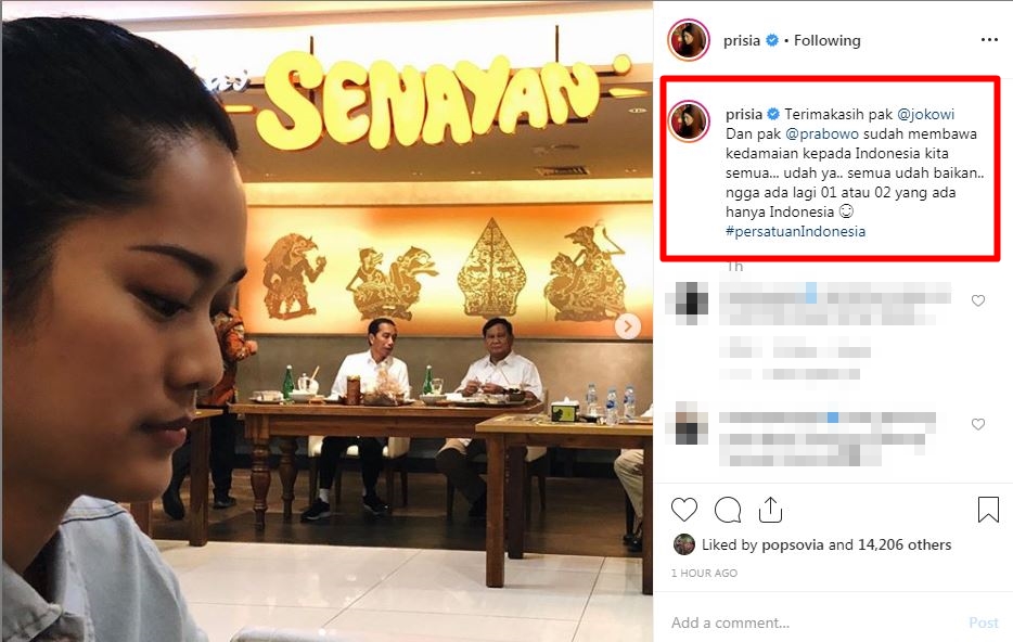 Respons 6 seleb usai pertemuan Jokowi-Prabowo, bikin adem