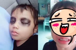 Ibu dandani anaknya mirip hantu, reaksi sang bocah kocak abis