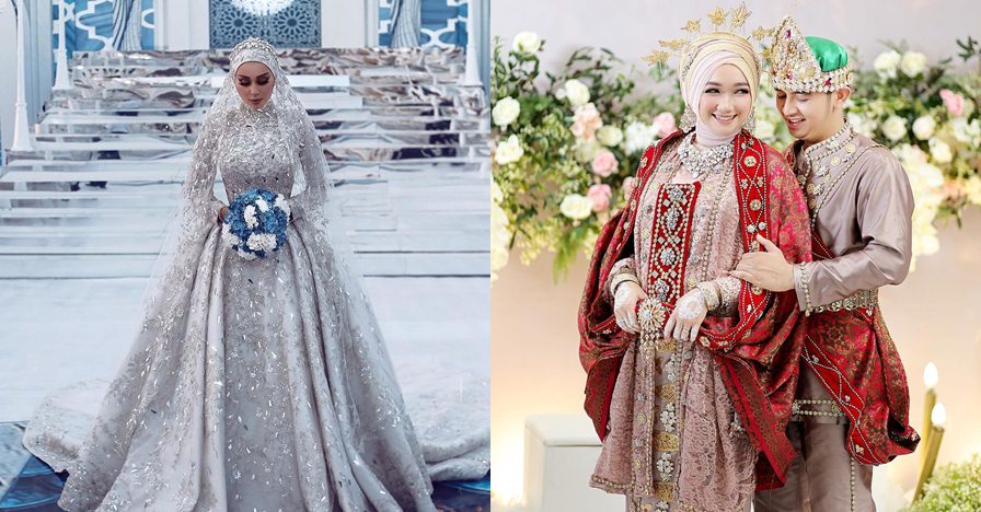 10 Inspirasi gaun pengantin berhijab cantik dan elegan