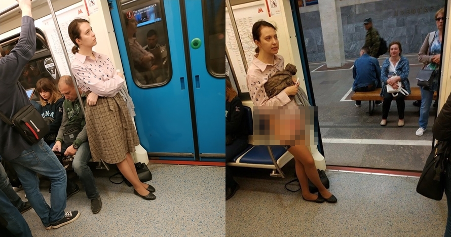 Heboh wanita lepas rok di kereta, alasannya tak kamu sangka