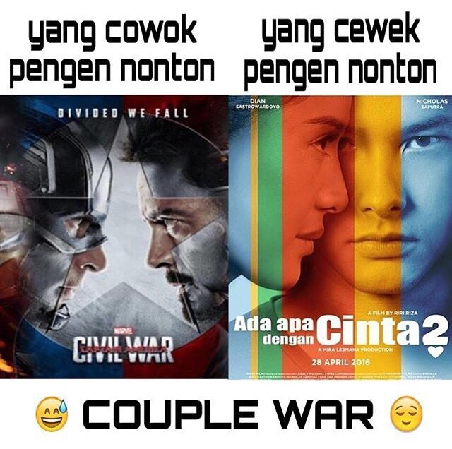 14 Meme lucu perbedaan cewek dan cowok saat nonton, bikin ngakak