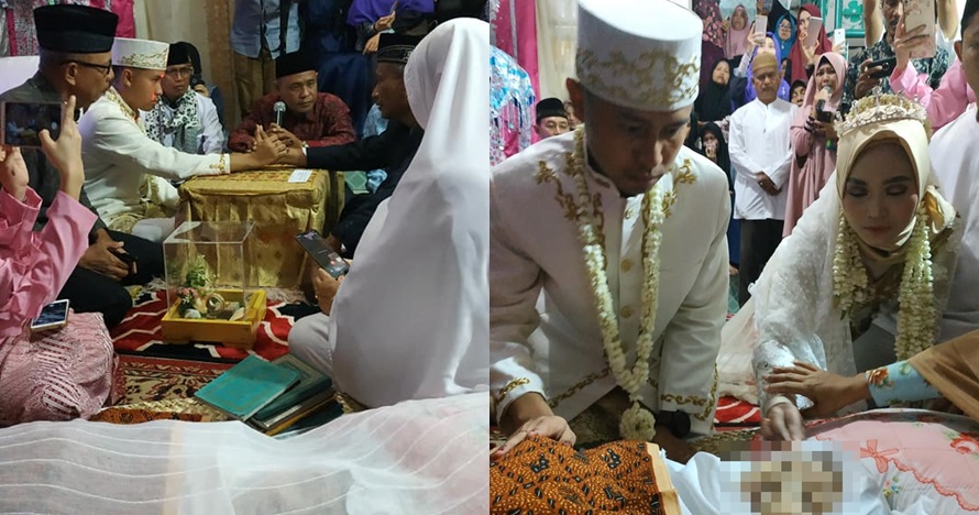 Kisah pengantin ijab kabul di samping jenazah ibunya, bikin mewek