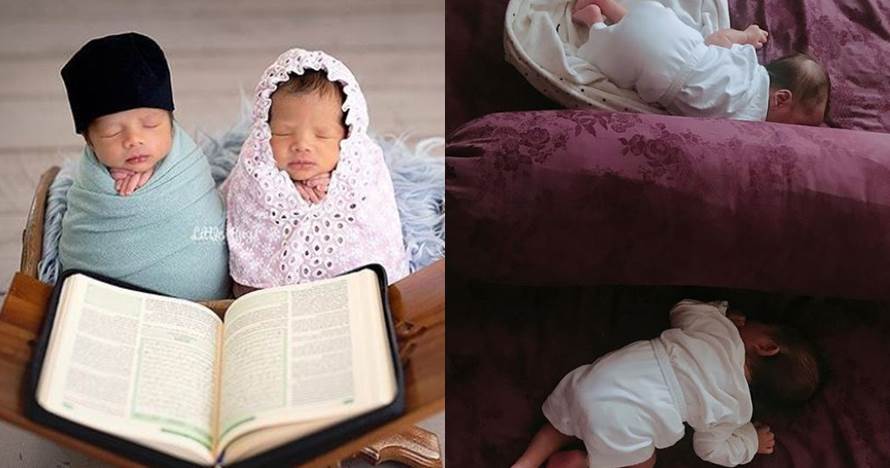 Konsep pemotretan bayi kembar 7 seleb, ada bergaya kerajaan