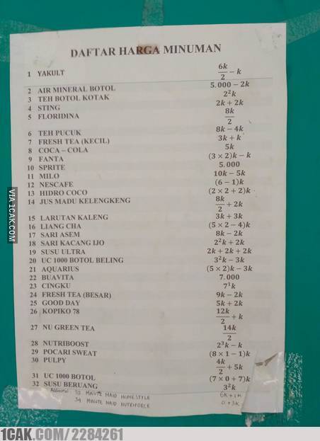 10 Spanduk harga di warung makan ini bikin mikir dua kali