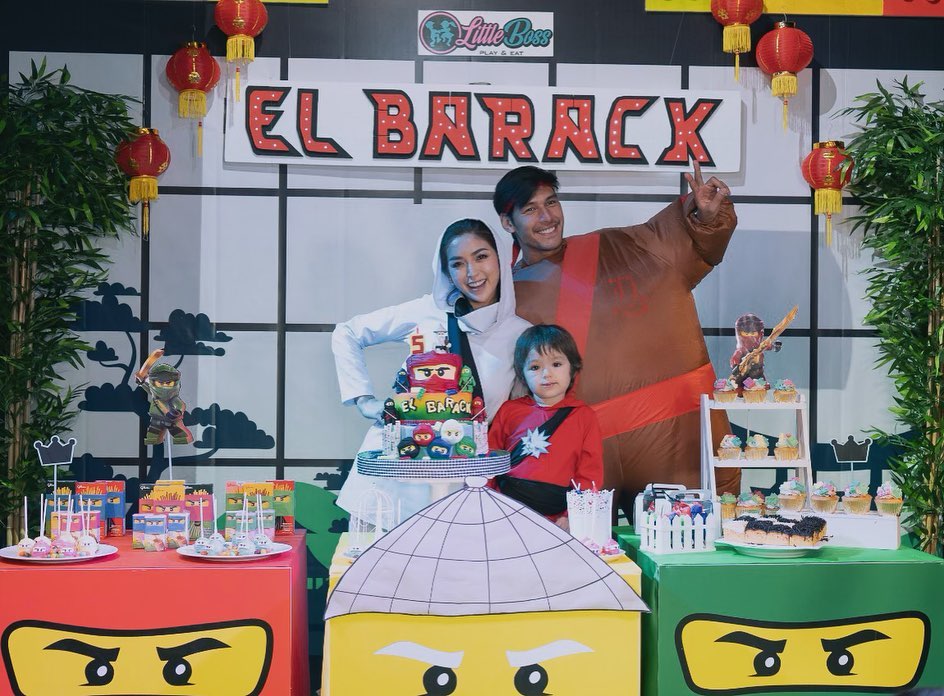 11 Momen keseruan ulang tahun El Barack, bertema ninja