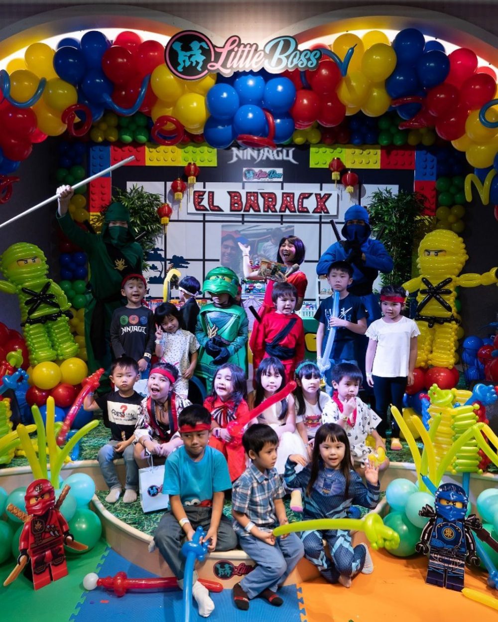 11 Momen keseruan ulang tahun El Barack, bertema ninja