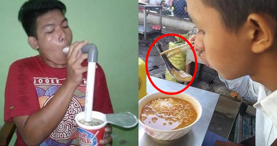 10 Aksi nyeleneh orang saat makan mi ini bikin tepuk jidat