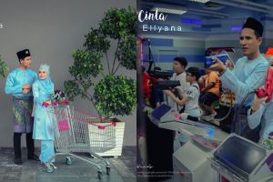 Viral pengantin lakukan pemotretan di mal, 10 fotonya unik abis