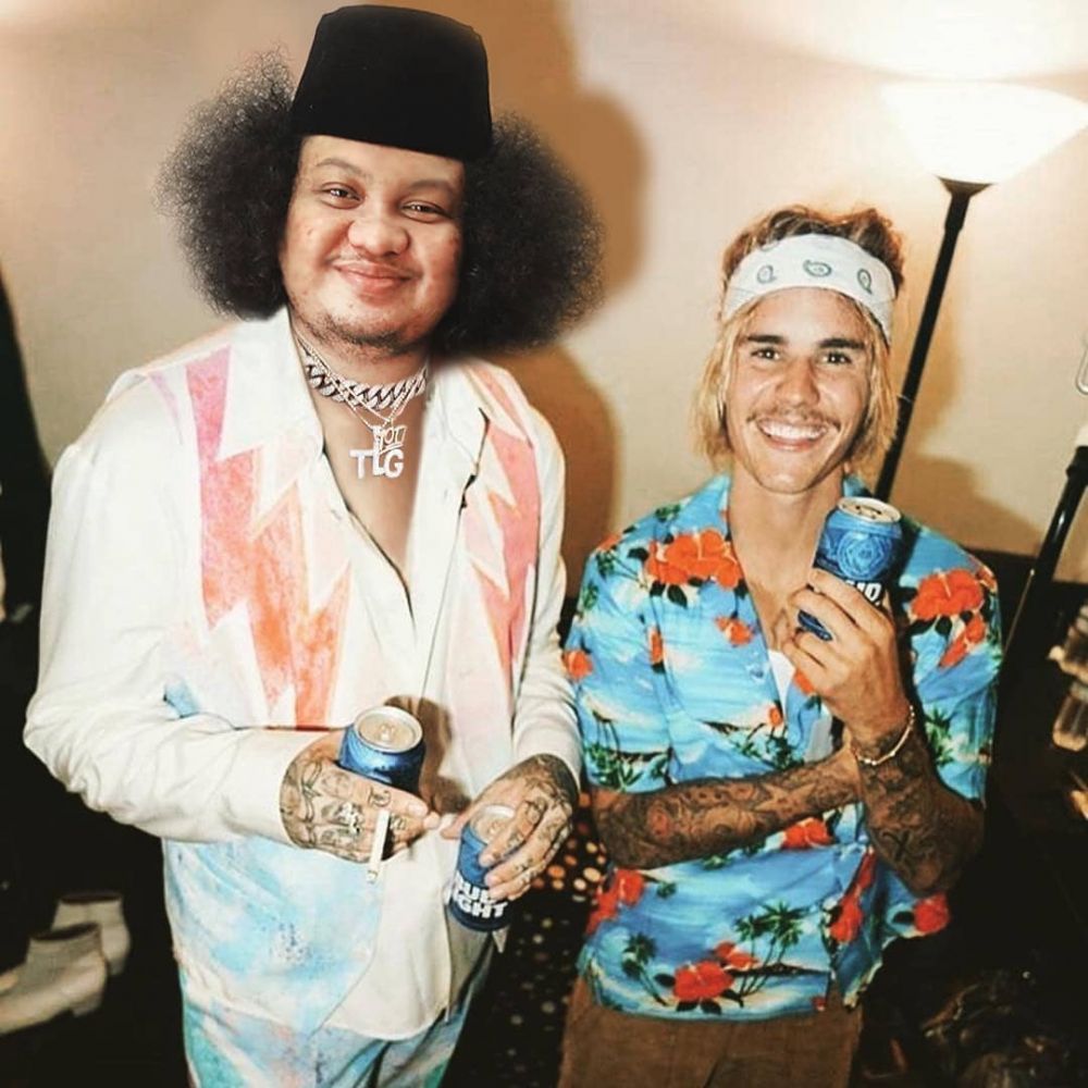 10 Editan foto Babe Cabita bareng seleb top dunia ini kocak abis