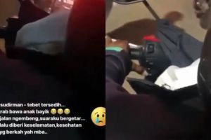 Kisah penumpang dapat driver ojek online bawa balita, bikin haru