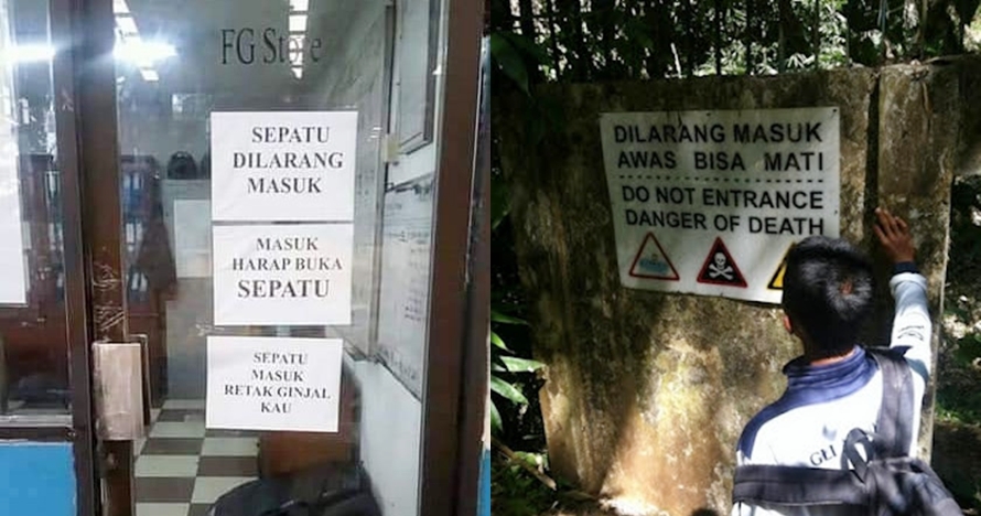 10 Peringatan dilarang masuk ini ending-nya bikin ketawa ngegas