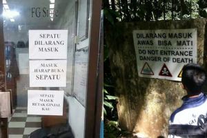 10 Peringatan dilarang masuk ini ending-nya bikin ketawa ngegas