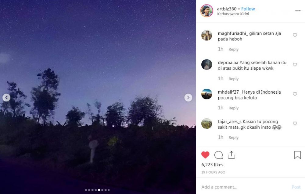 Viral pocong di Kedungwaru Kidul, begini kisah dari fotografernya
