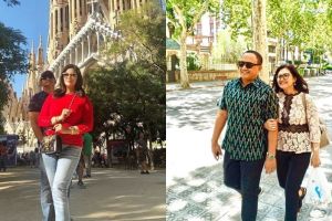 7 Momen Bella Saphira & suami liburan di Barcelona, sweet abis