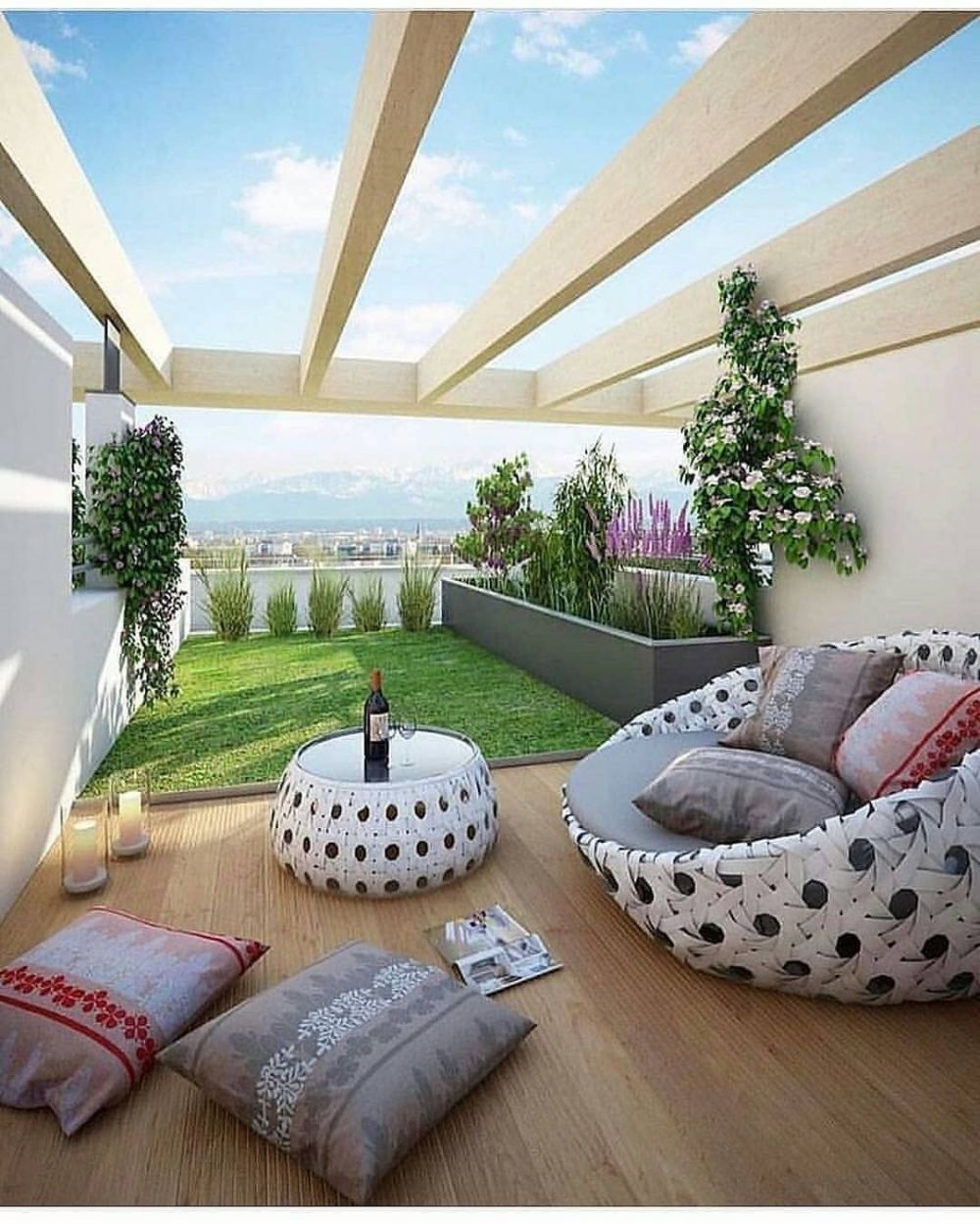25 Desain rooftop garden minimalis, sejuk dan cozy abis