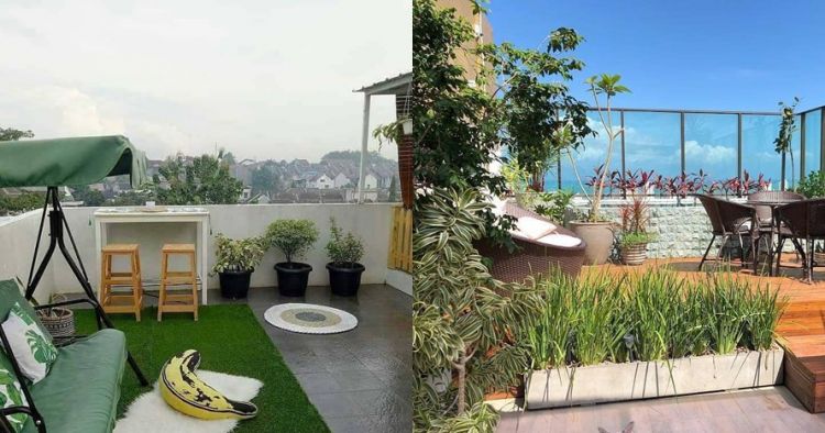 25 Desain Rooftop Garden Minimalis Sejuk Dan Cozy Abis