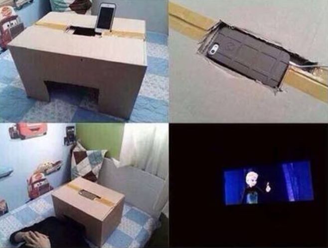 11 Foto lucu lifehack benda sehari-hari pakai kardus bekas, kreatif