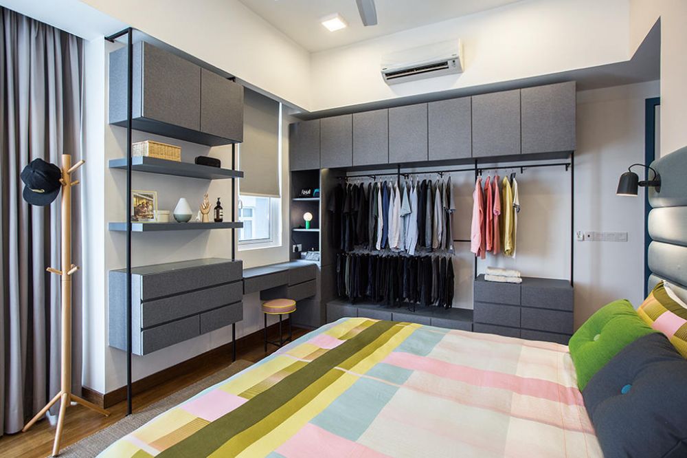 20 Desain lemari pakaian tanpa pintu, semuanya modern dan simpel