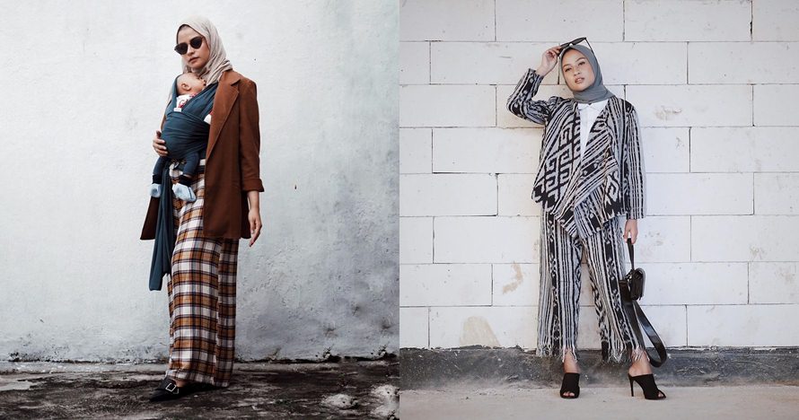 15 Inspirasi padupadan blazer dengan hijab, cantik dan elegan