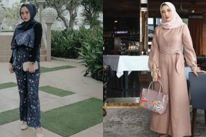 12 Inspirasi outfit jumpsuit untuk hijaber, stylish dan kekinian