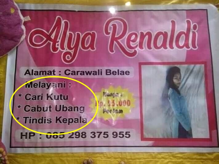 10 Spanduk usaha ini tawarkan jasa yang antimainstream, kocak