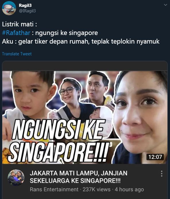 Rafathar ngungsi ke Singapura, 10 reaksi warganet ini kocak abis