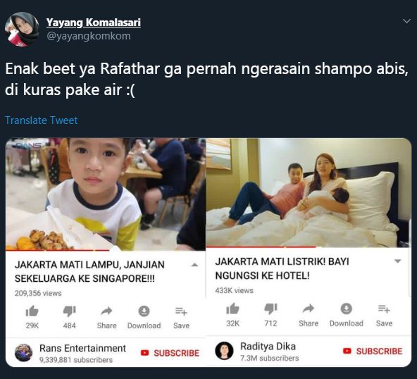 Rafathar ngungsi ke Singapura, 10 reaksi warganet ini kocak abis