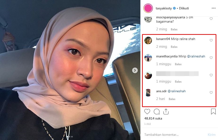 8 Pesona Tasya Kissty, selebgram yang disebut mirip Raline Shah