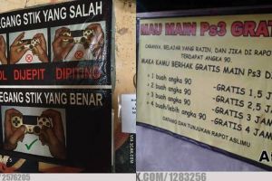 10 Pengumuman lucu di rental PlayStation ini mengundang senyum