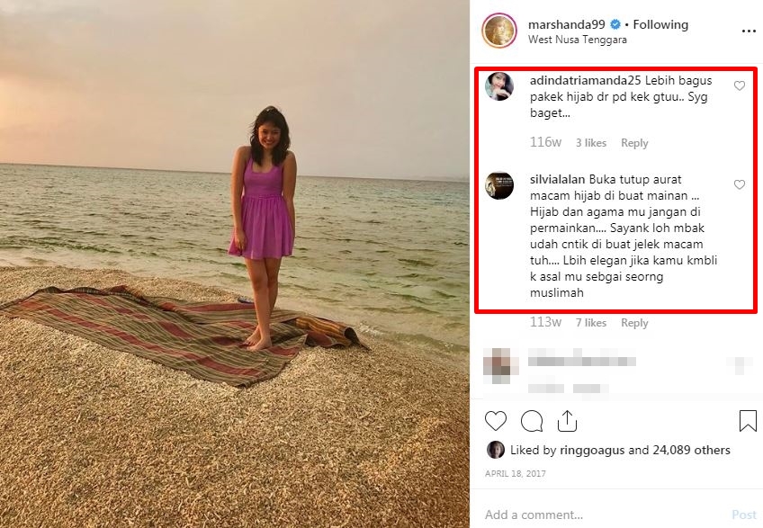 Dinilai terlalu vulgar, 7 gaya busana Marshanda ini tuai kritik