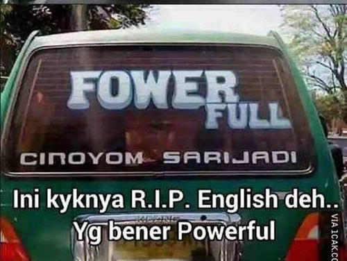 10 Tulisan typo di kendaraan ini kocak, bikin mikir dua kali