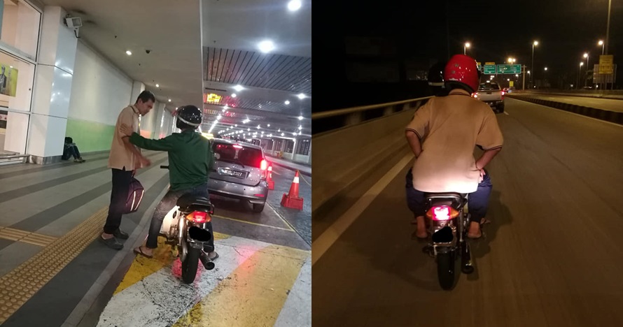 Viral pemuda bantu pria tua pulang kampung saat malam Idul Adha