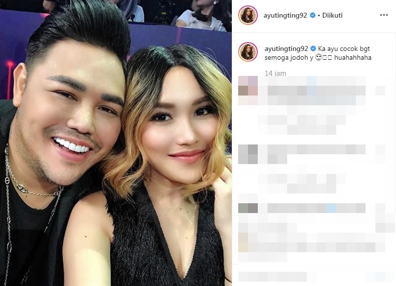 Foto bareng Ivan Gunawan, Ayu Ting Ting tulis caption sindiran