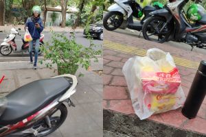 Lucu, driver ojek online pesan makanan via aplikasi ojek online