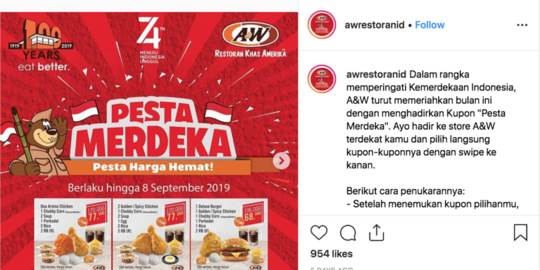 7 Promo makanan enak jelang 17 Agustus 2019, nggak beli rugi