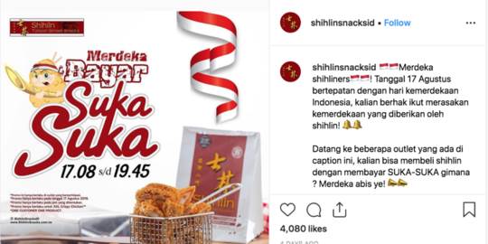 7 Promo makanan enak jelang 17 Agustus 2019, nggak beli rugi