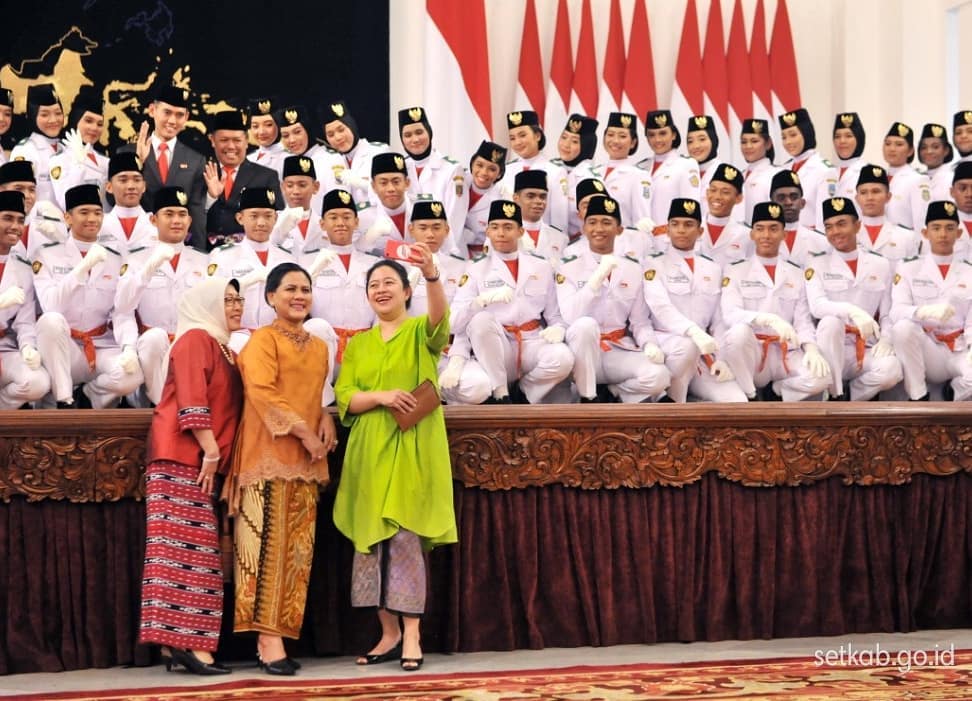 7 Momen pelantikan Paskibraka Nasional 2019 oleh Presiden Jokowi
