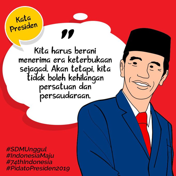 7 Quote Presiden Jokowi dalam pidato Sidang Tahunan MPR 2019