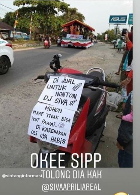 Demi nonton penyanyi idola manggung, pemuda ini rela jual motor