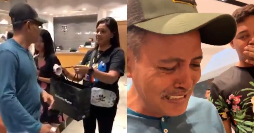 Momen cewek hadiahi ayah sepatu impian saat ultah ini bikin haru