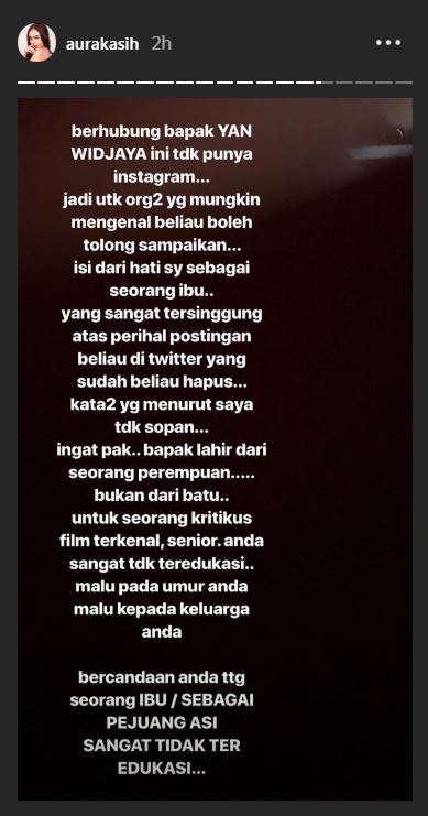 Dapat komentar soal fisik oleh kritikus film, Aura Kasih geram