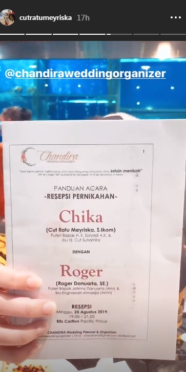 Gelar pesta di Jakarta, Cut Meyriska & Roger pamer undangan resepsi