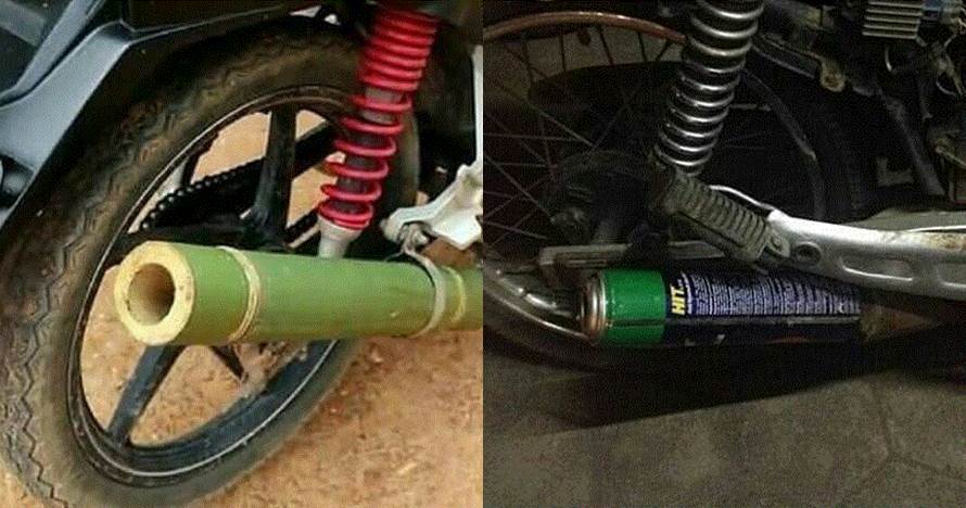 10 Modifikasi knalpot sepeda motor ini bikin tepuk jidat