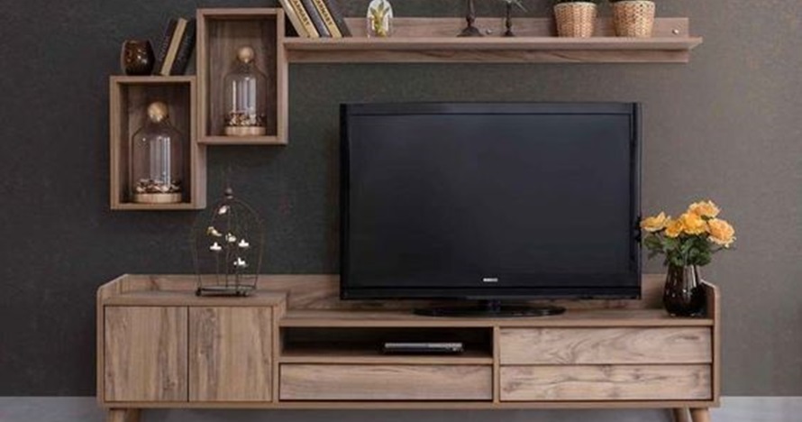 20 Desain meja TV kekinian, rumah makin bergaya