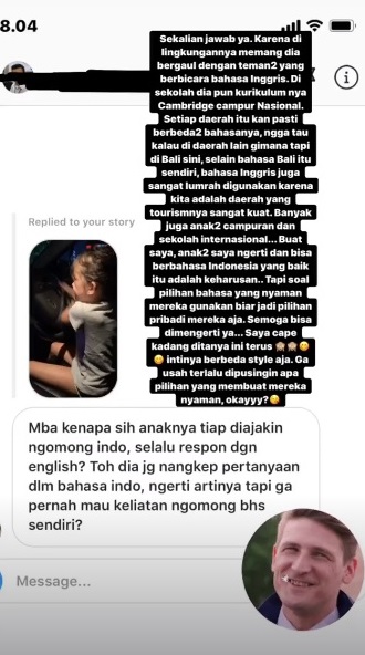 Kefasihan bahasa Indonesia sang anak dikritik, ini respons Nana Mirdad