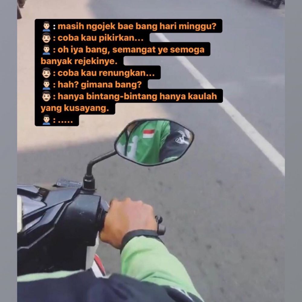 10 Obrolan absurd driver ojek online dan penumpang ini lucu abis