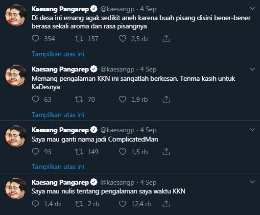 Viral KKN di Desa Penari, Kaesang Pangarep bagikan pengalaman lucu